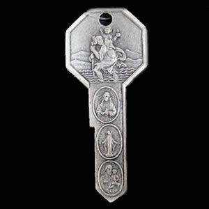 St. Christopher Key-Shaped Medal