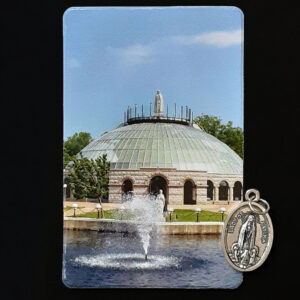 Basilica Holy Card with Lady of Fatima Medal